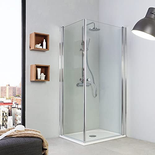Cabina doccia 70x90 angolare due ante chiusura a battente | Cristal