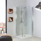 Kiamami Valentina Cabine de douche 70 x 90 cm Angle Deux portes Fermeture à battant