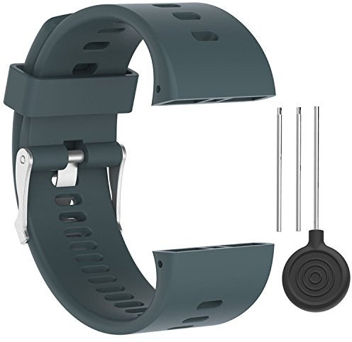 QGHXO Band für Polar V800, weicher Verstellbarer Silikon Ersatz Armbanduhr Band für Polar V800 GPS Sport Watch (ohne Tracker), Slate