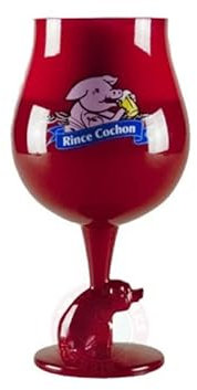 VERRES A BIERE - VERRE RINCE COCHON ROUGE 50CL