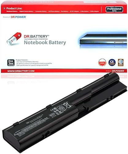 DR. BATTERY 633805-001 Laptop Battery Compatible with HP ProBook 4540S 4530S 4440S 4430S 4540 4540S 6460B 633809-001 PR06 PR09 HSTNN-DB2R HSTNN-IB2R HSTNN-LB2R HSTNN-OB2R 633733-1A1 [10.8V / 48Wh]