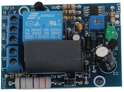 Timer Relay Module,220VAC Adjustable Timer Delay Turn Off Switch Time Relay Module Load for Household Electrical Appliances, Lighting Delay Modification, Factory Equipment(0-10sec)