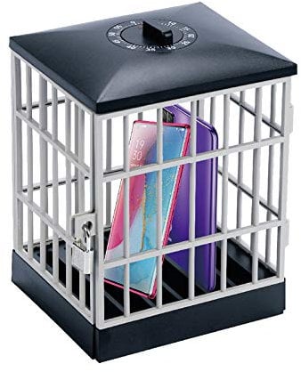 Handy Gefängnis mit Timer Handy Käfig Smartphone Standhalter mit Schloss und Schlüssel Für Küche, Zuhause, Büro
