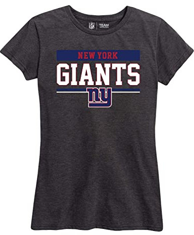 Team Fan Apparel NFL Damen Team Block Plus Size Relaxed Fit T-Shirt – Charcoal Tagless Tee – Perfekter Komfort und Stil, Dunkelgrau, S