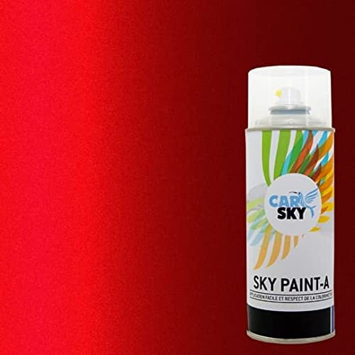 CARSKY Bombe peinture carrosserie compatible avec Renault ROUGE FLAMME NACRE NNP et vernis brillant -> 2 aérosols 400ml