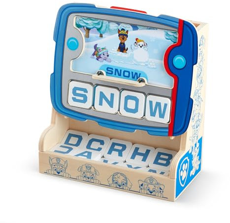 Melissa & Doug PAW Patrol Wooden See & Spell Pup Pad Game | Wooden Toy | Educational Play | Developmental Toy for Kids | 4 and Above | Gift for Boys or Girls