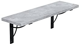 AKKE Hängeregal Neo Wandregal Kinderzimmer Küche Wohnzimmer Badezimmer Loft Büro Regale für Wände Regalbrett für Wand-Deko Küchenregal Moderne Wandboard Bücherregal Wand Beton 50x20 cm