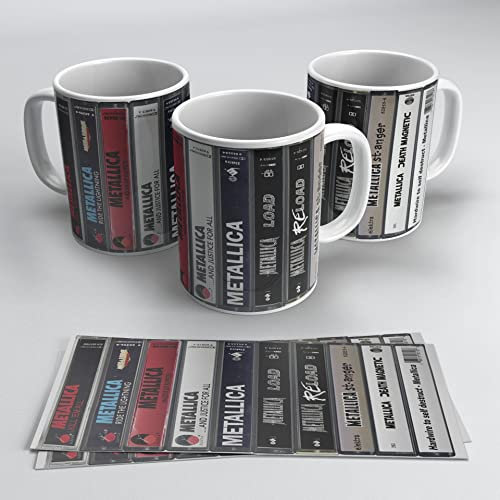newseny Taza de grupo de música Heavy Metal METALLICA Casetes - Regalo para los fans de METALLICA (Casetes Grupo Música Rock)