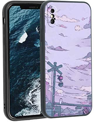 HIPPIL Aesthetic Kawaii phone case for iPhone X for Women Men Gifts,Soft silicone Style Shockproof Aesthetic Kawaii Case for iPhone X