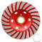 FOCSTOL Diamant Schleiftopf - 100mm x 22,23mm Turbo Reihe Schleifscheibe für Beton Granit Marmor Mauerwerk Künstlicher Stein für Winkelschleifer