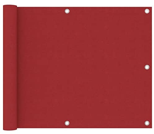 Bussandri Exclusive Brise-vue pour balcon Rouge 75 x 600 cm Tissu Oxford