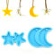 ZAHD Stampi in silicone a forma di stella con ciondolo Stella per Portachiavi con ciondoli in Resina Silicone A forma di stella e luna Stampo per Anello L'orecchio, Portachiavi, Ciondolo Fai da Te (B)