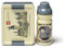 Room Copenhagen Lego Lunch Set - Harry Potter Hogwarts Design, 390ml Bottle & Lunch Box for Kids & Adults, Dishwasher Safe, Perfect for Meals on The Go, Beige & Grey