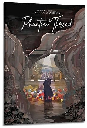 Phantom Thread Filmposter auf Leinwand, Raumdekoration, ästhetisches Poster, künstlerisches Poster für Schlafzimmer, Wohnzimmer, Wände, 30 x 45 cm, Rahmenstil