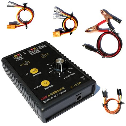 Evvmnaks Zündspulentester für Automobile, , Benzin, Fahrzeug, Erdgas, Benzin 24 V, 12 V, Prüfwerkzeug für Zündspule IG80, einfach zu bedienen
