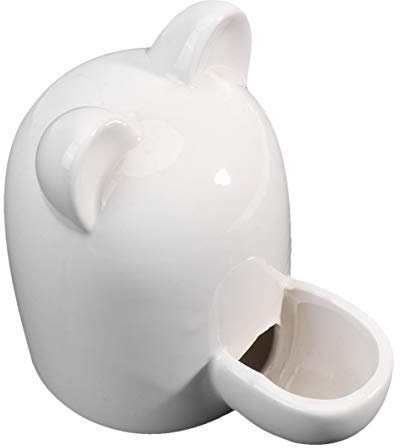 FRCOLOR Bol à Boire Lapin Deau De Souris Deau Hamster pour Réservoir en Verre Deau pour Hamster Abreuvoir en Céramique pour Hamster Bol Dalimentation pour Hamster Animaux Blanche Furets