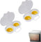 2 Tassen Mikrowelle Eierpochierer, Antihaft-Deckel, tragbare Eierpochierer, Doppelbecher, Eierkocher für Öfen, Frühstück, Kochen, Küche, gedämpftes pochiertes Ei Gadget