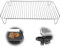 PEUTIER Grill Rack for Ninja Woodfire, Stainless Steel Roast Rack Set Barbecue Cooking Stand for Ninja Woodfire Outdoor Grill & Smoker BBQ Camping Picnic Grill Accessories