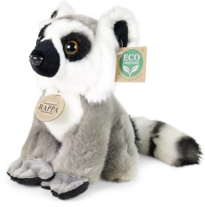 Teddys Rothenburg Kuscheltier Katta Lemur 18 cm grau-weiß sitzend Plüschlemur Plüschtier
