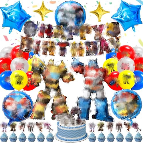 43 Stück Geburtstagsdeko kingder, Luftballon Kindergeburtstag Deko Geburtstag Happy Birthday Banner Latexballons Folienballon Junge für Themen Kinderpartys Geburtstags