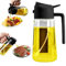 TTSTOIEE Ölsprüher 16 oz/470ml,öl sprühflasche 2 in 1 Ölspender + Ölsprüher, Kochen Salat Grill mit Olivenöl Flasche