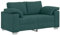 vidaXL Moderner Dunkelgrüner Liebessessel für 2 Erwachsene Ergonomisches Sitzen mit fleckenresistentem Polyesterbezug Stylische Möbel für kleine Wohnzimmer und Gästezimmer Zweisitzer Sofa für drinnen