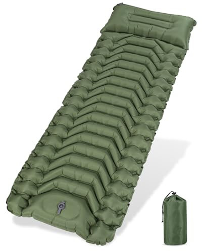 Materassino Da Campeggio, Materassini Autogonfianti Da Campeggio, Materasso Gonfiabile Singolo,Materassino Dormire Portatile Pieghevole,Impermeabile,Materassino Trekking, Per Esterni,Tenda,Spiaggia