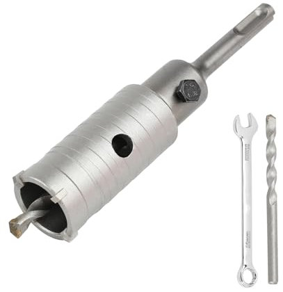 SUQIN Scie Cloche Trépan Beton Ø 35mm Avec Adaptateur SDS Plus 110 mm,Carotteuse Beton,Scie Trépan Pour Percer Des Trous Dans Les Murs En Blocs