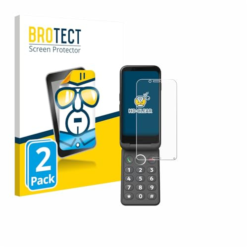 BROTECT Schutzfolie für Doro Aurora A20 | 2 Stück Transparenter Displayschutz Made in Germany Klare Displayschutz-Folie Clear Einfache Montage Case-Friendly