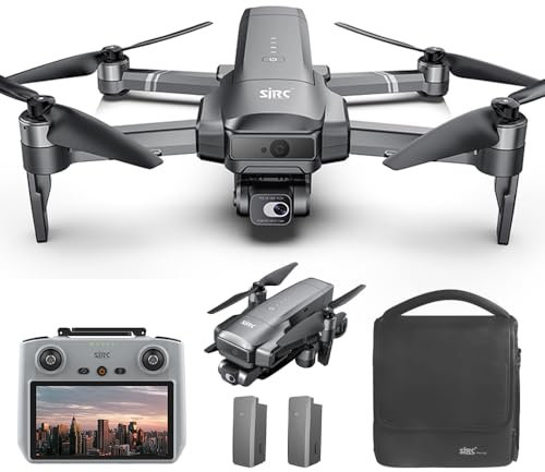 X-Verse SJRC F22 S3 XR Drohne mit Kameras 4K EIS, Bildschirmfernsteuerung, RC 6km, 3 Achsen Gimbal+Repeater, Professionelle Faltbarer Quadcopter(2 Batterien)