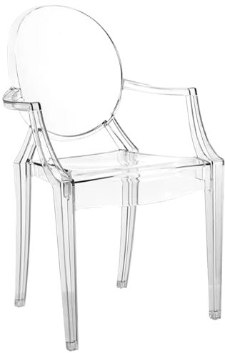 Möbel im Maßstab 1/6, 3, 4 x 3, 4 x 6, Zoll, Mini-Stuhl aus Kunststoff mit Armlehnen und Rückenlehne, DIY-Miniatur-Puppenhausmöbel-Ergänzung für Puppenhausliebhaber, Miniatur-Puppenhausmöbel