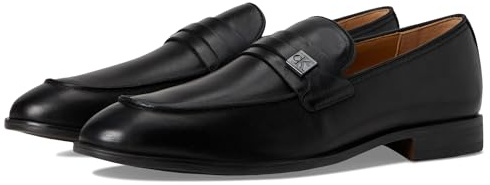 Calvin Klein Mens Obexx Black Leather 9 Medium