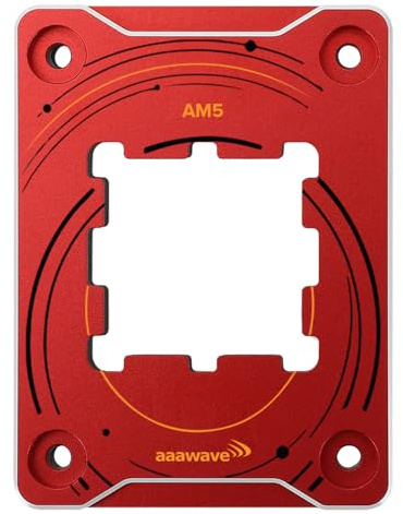 AAAwave AM5 CPU-Kontaktdichtungsrahmen, Anti-Biege-Kontaktrahmen & Befestigungsrahmen, CPU-Schutz schützt AM5-Sockel-Komponenten für Ryzen 7000/8000G/9000, Rot