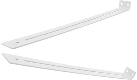 GALPADA Kit de Réparation pour Tiroirs de Commode Cuisine 2 Supports Blancs en Acier Vis de Fixation Pièces de Rechange Robustes pour Glissières et Guides Installation sous Tiroir pour