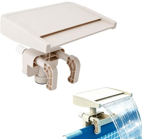 Cascata Fontana per Piscina, Cascata Rilassante Cascata Rilassante in PVC Staccabile Fuori Terra Attacco per Fontana per Piscina per Arredamento Esterno