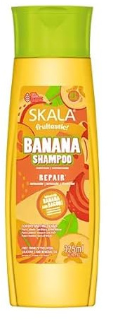 SKALA Fruchtiges Bananenshampoo, 325 ml, sanfte Reinigung mit Bananenextrakt, Nährung, Weichheit und natürlicher Glanz, vegane Formel für alle Haartypen