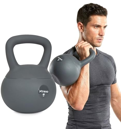 XTREXO Soft Kettlebell 6–12 kg – Bodenschonend & Geräuscharm – Synthetische Hülle mit Füllmaterial – für Kraft- & Functional Training zuhause