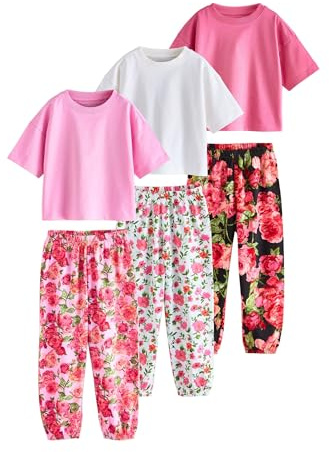 NEXT Mädchen Schlafanzug mit Jogginghose im 3er-Pack