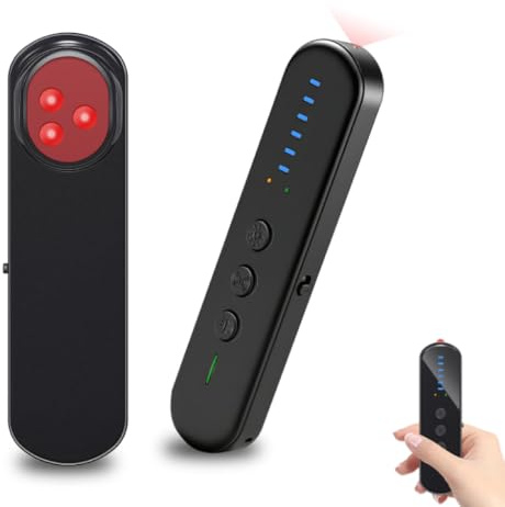 AOBOCAM Détecteur de Caméra Cachée - Détecteur de Micro Espion, Alarme de Sécurité WiFi, GPS Tracker et Scanner RF sans Fil pour Hôtel, Salle de Bain, Voiture, Bureau & Voyage - Anti-Surveillance