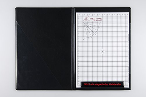 Freehand Designer Mappe DIN A4 mit MAGNETCLIP - Gerade Linien zeichnen, ohne Lineal (Original)