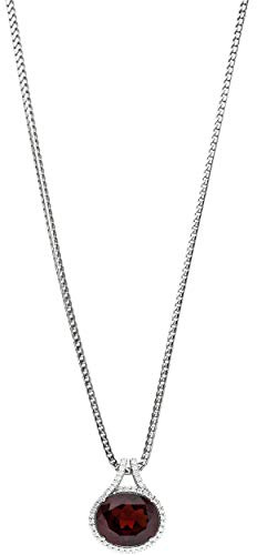 Jobo Damen-Anhänger aus 14 Karat 585 Weißgold mit Granat und 44 Diamanten