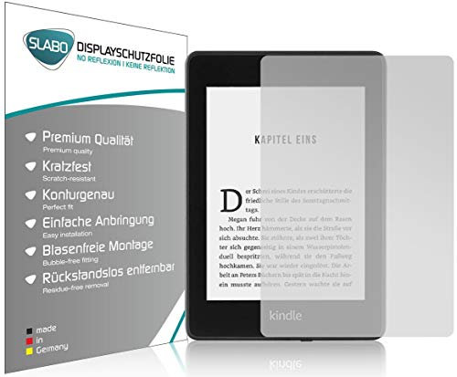 Slabo 2 x Displayschutzfolie für Kindle Paperwhite 2018 (10. Generation) Displayschutz Schutzfolie Folie No Reflexion|Keine Reflektion MATT - Entspiegelnd Made IN Germany