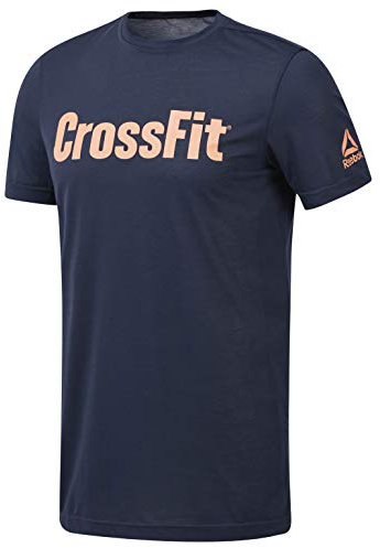 Reebok Herren Crossfit Forging Elite Fintenn Speedwick Tee kurzärmelig, Heritage Navy, X-Small
