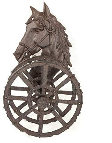 Antikas - Schlauchhalter Gartenschlauchhalter Pferd, malerische Schlauchaufwicklung