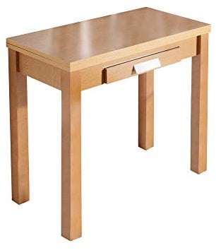 Mesa de Cocina - Modelo HENA - Color Roble/Roble - Material MDF/Madera - Medidas 80 x 40/80 x 76 cm