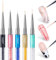 Beetles 5 Pièces Pinceaux à Ongles Pour Nail Art Kit, Nail Art Brushes Set Vernis Gel Nail Art Design Pen Outils, taille 5/7/9/11/20 mm