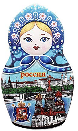 Russland Matroschka 3D-Kühlschrankmagnet, Kunstharz, Reise-Souvenirs, handgefertigt, Heim- und Küchendekoration, Russland-Kühlschrankmagnet, Sammlung, Geschenk