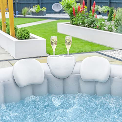 Coussin de Spa et Porte Gobelet pour Spa Gonflable | Set Confort Spa | Kit d'accessoires pour Spa