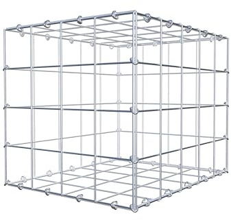 Gabiona Steinkorb-Gabione eckig, Maschenweite 10 x 10 cm, Tiefe 40 cm, Gabione 50 x 40 x 40 cm (L x H x T), C-Ring