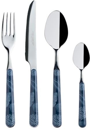 Marine Business Living-Couverts Premium-Set 24 pièces, acier inoxydable, bleu, moyen